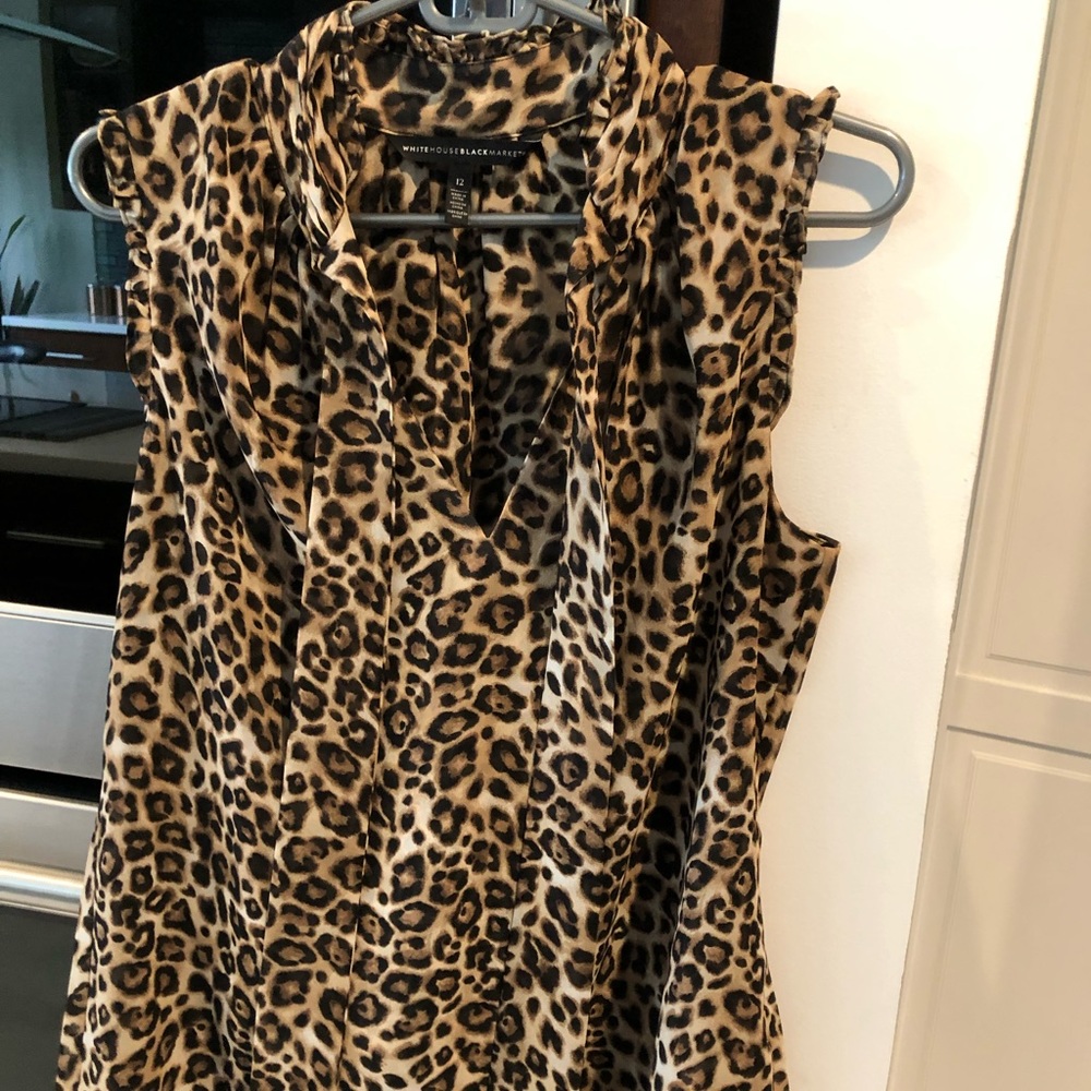 COPY - WHBM cami like new size 12 animal print top